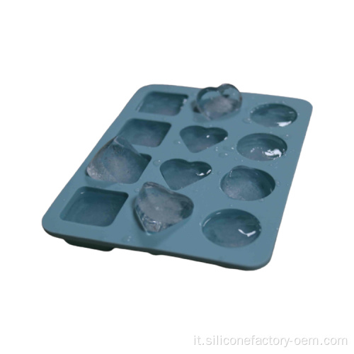 Stampo di silicone gelato a cuore quadrati quadrati